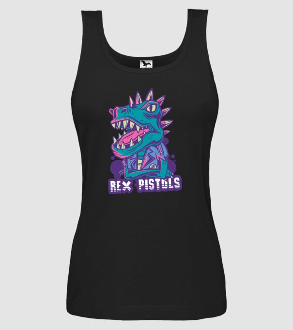 Rex Pistols model negru pe tricou