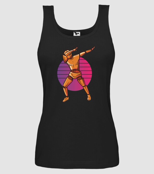 Robot DAB model negru pe tricou