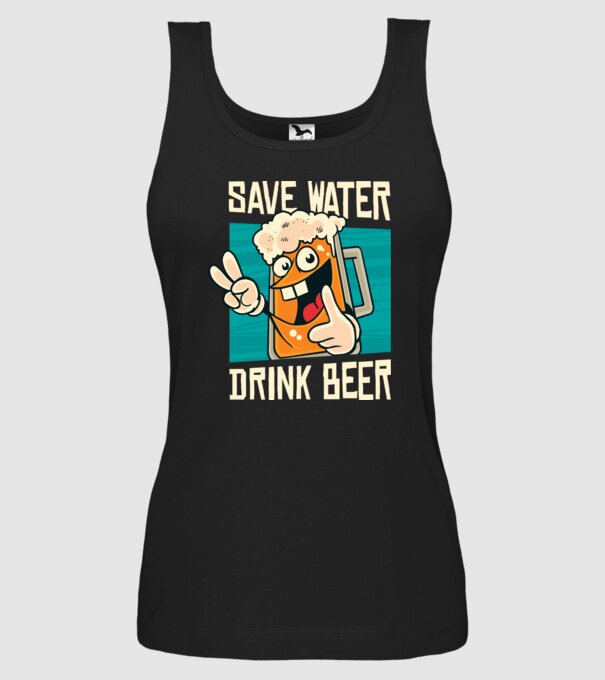 Save water, drink beer tricou amuzant bere model negru pe tricou