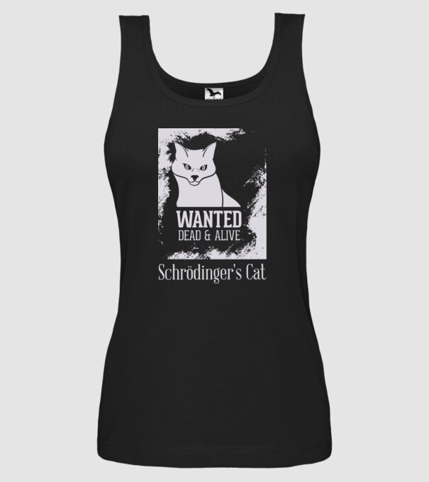Schrödingers Cat - Dead or Alive model negru pe tricou
