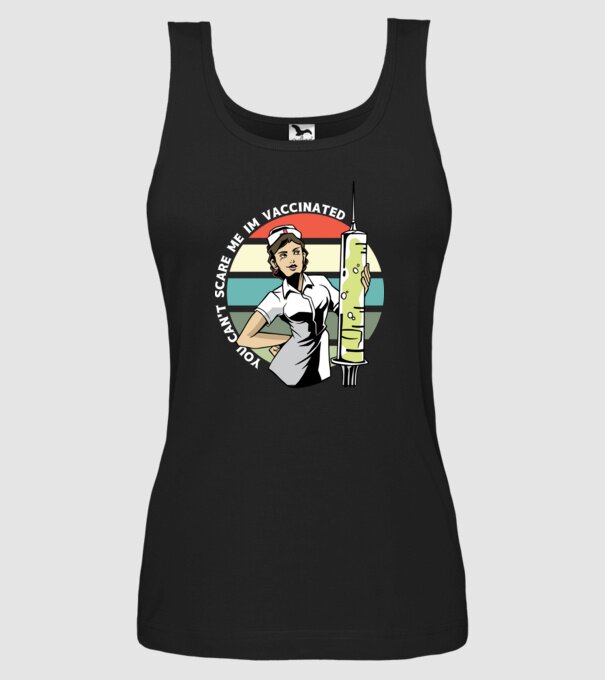 Nu mă poți speria cu nimic, sunt vaccinat model negru pe tricou