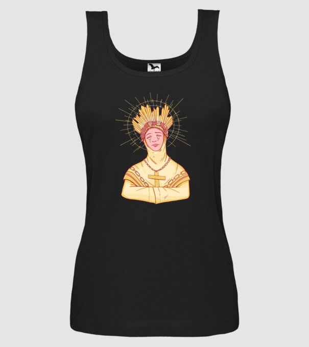 Sfânt lăcrimând model negru pe tricou