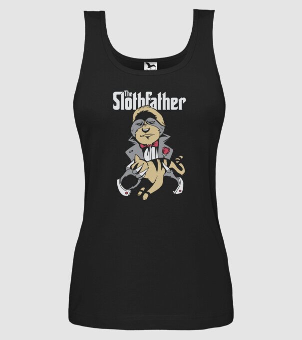 Slothfather - Naș Leneș model negru pe tricou