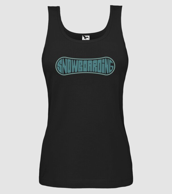 Snowboarding model negru pe tricou