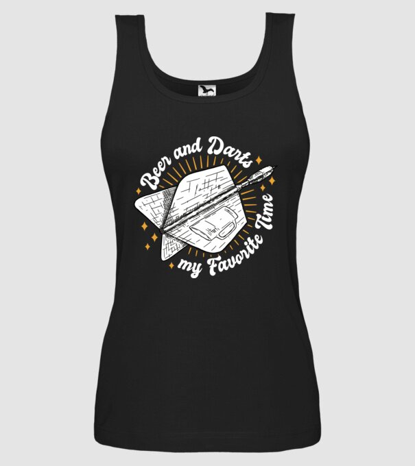 Bere și darts model negru pe tricou