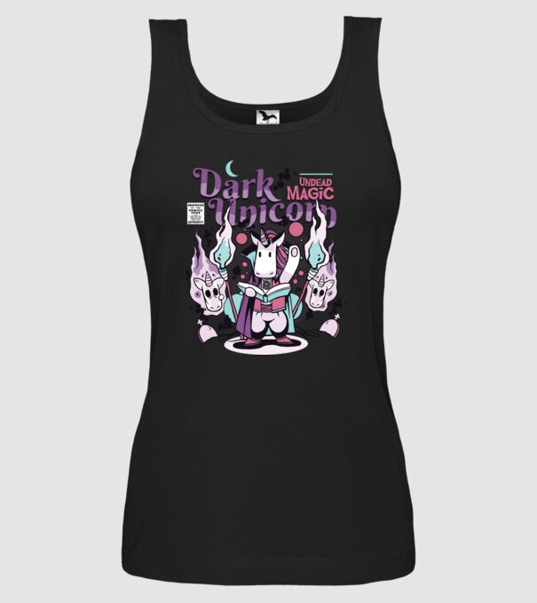 Magie neagră Unicorn model negru pe tricou