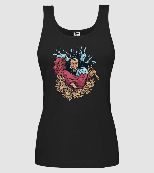 Samurai model negru pe tricou