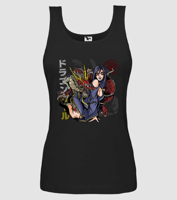 Dragon sexy Anime model negru pe tricou