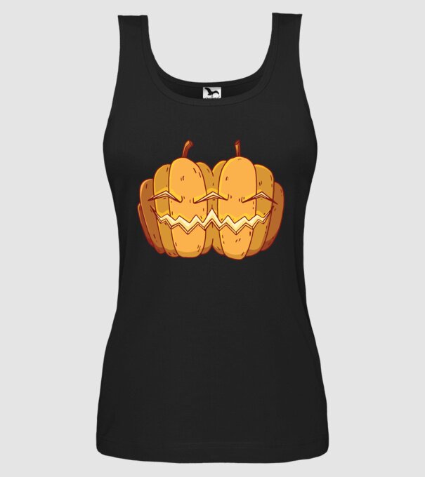 Dovleci siamezi de Halloween model negru pe tricou