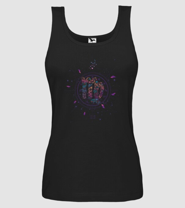 Virgo Zodiac model negru pe tricou