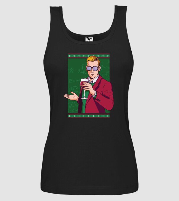 Profesor cu vin model negru pe tricou