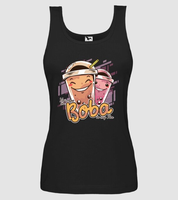 Tu ești Boba pentru ceaiul meu model negru pe tricou