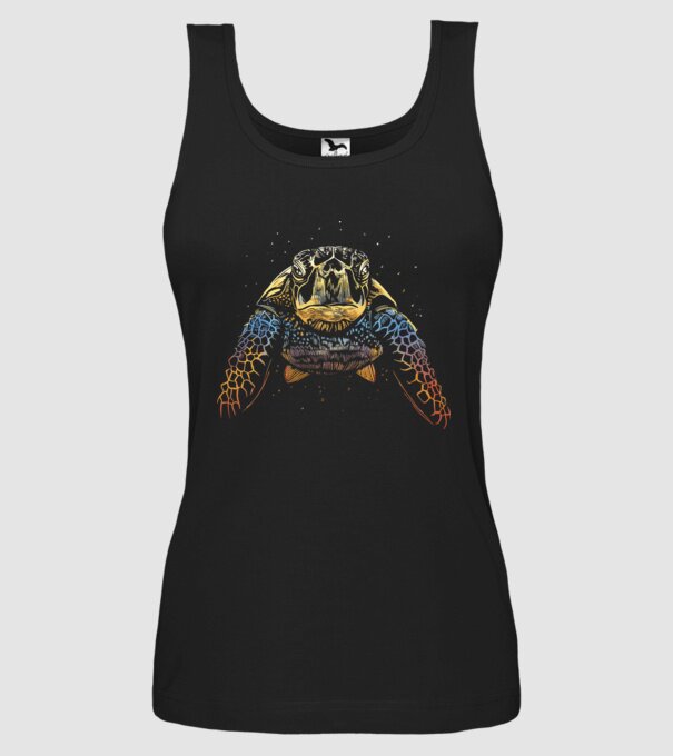 Broască țestoasă model negru pe tricou