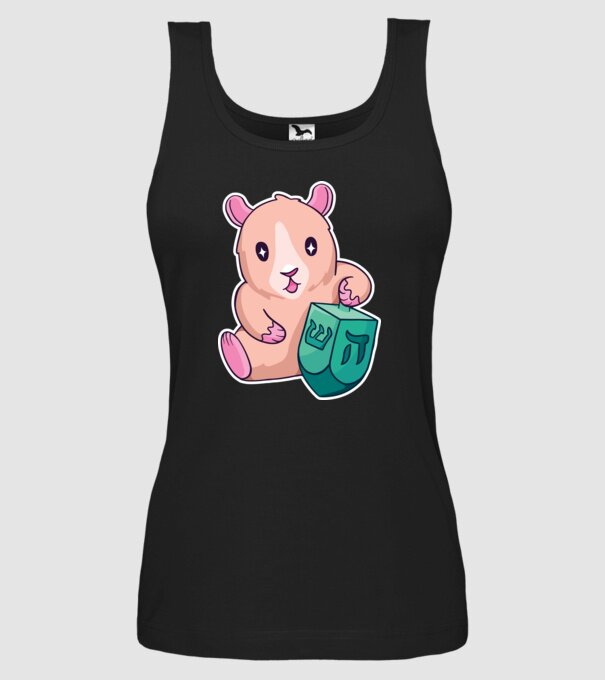 Porcușor de Guineea model negru pe tricou