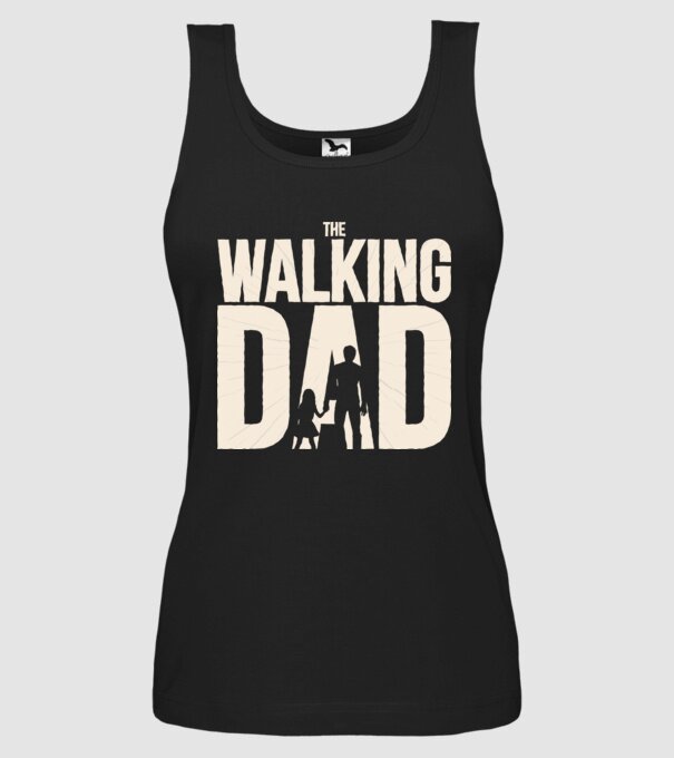 The Walking Dad model negru pe tricou