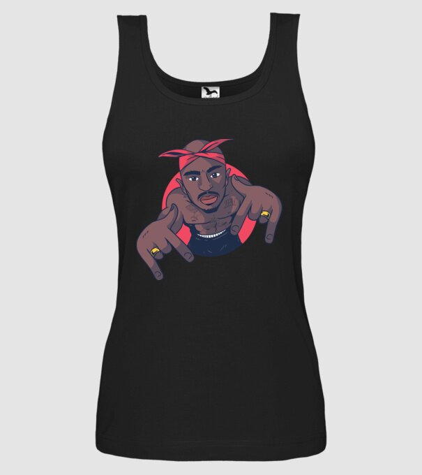Tupac Shakur Rap model negru pe tricou