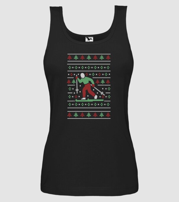 Schi fond Pulover urât model negru pe tricou