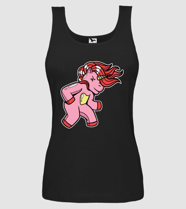 Unicorn model negru pe tricou