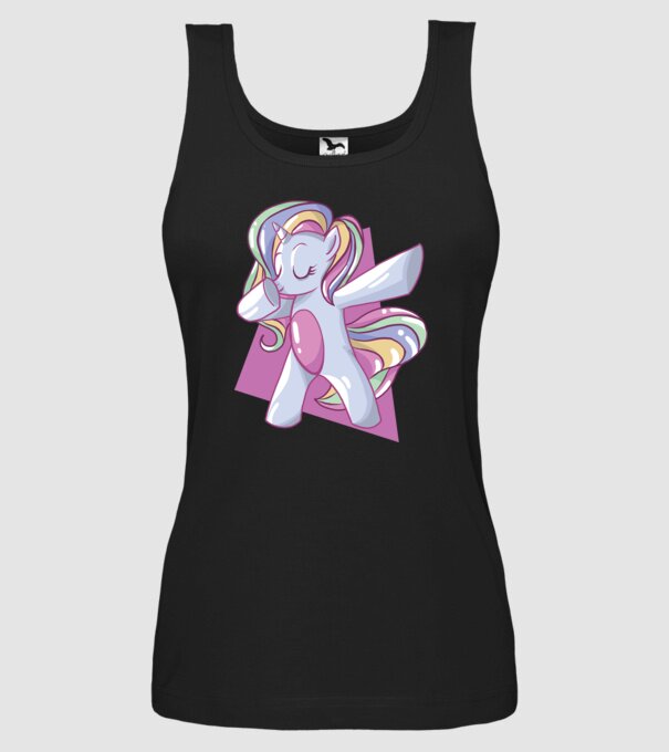 Unicorn DAB model negru pe tricou