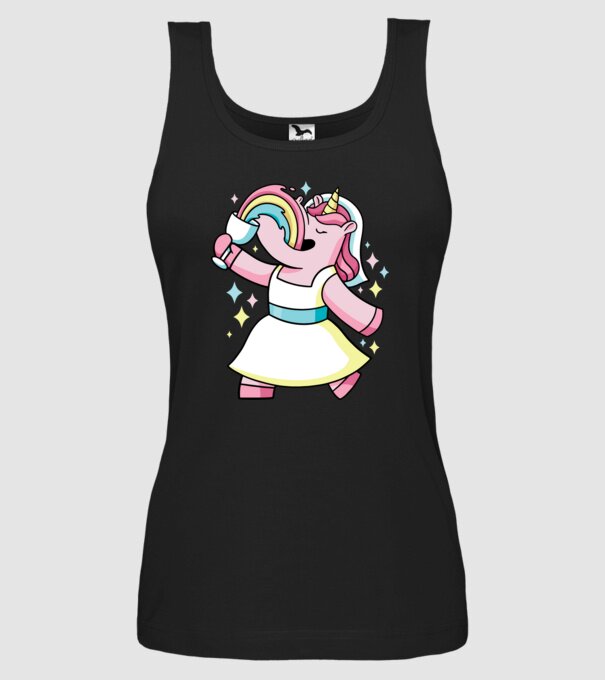 Unicorn Mireasă model negru pe tricou