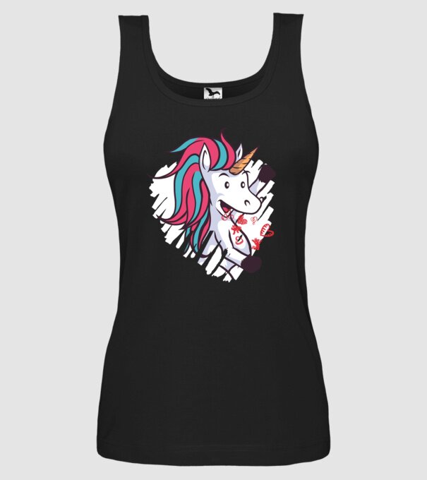 'Dragoste Unicorn pentru Valentine''s Day' model negru pe tricou