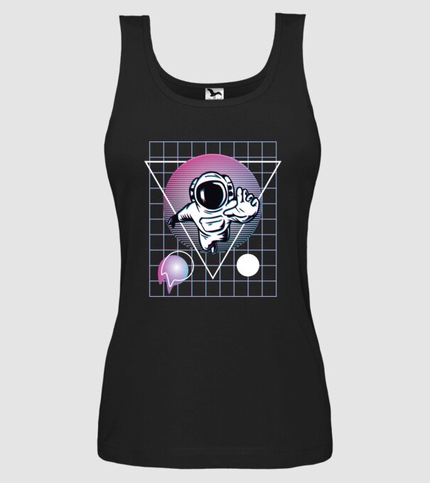 Astronaut Abstract model negru pe tricou