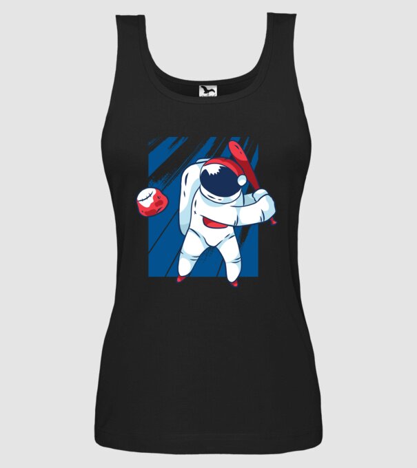 Baseball Astronaut model negru pe tricou