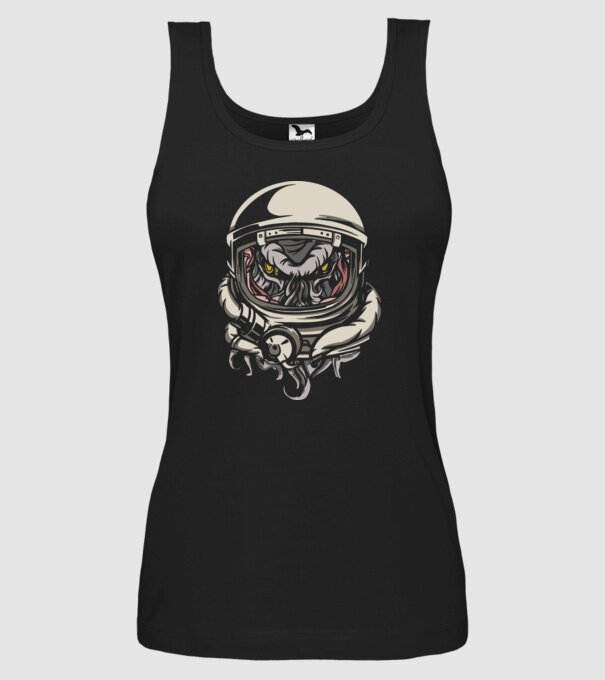 Cthulhu Astronaut model negru pe tricou