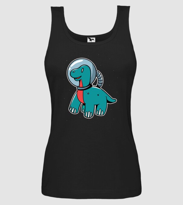 Dinozaur Astronaut model negru pe tricou