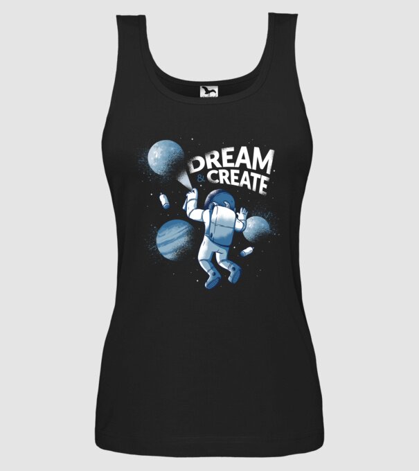 Graffiti Astronaut model negru pe tricou