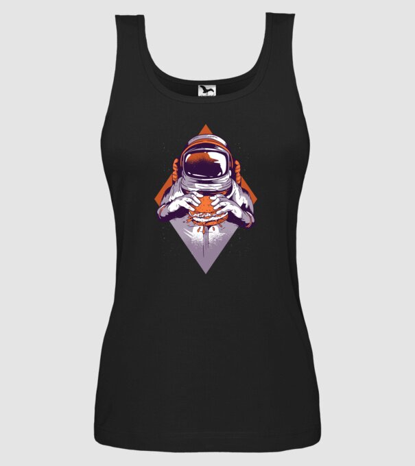 Hamburger Astronaut model negru pe tricou