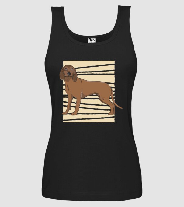 Câine de vânătoare model negru pe tricou