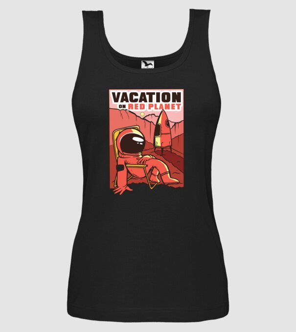 Vacanță pe Marte model negru pe tricou
