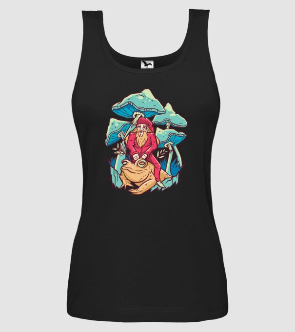 Vrăjitor cu broască model negru pe tricou