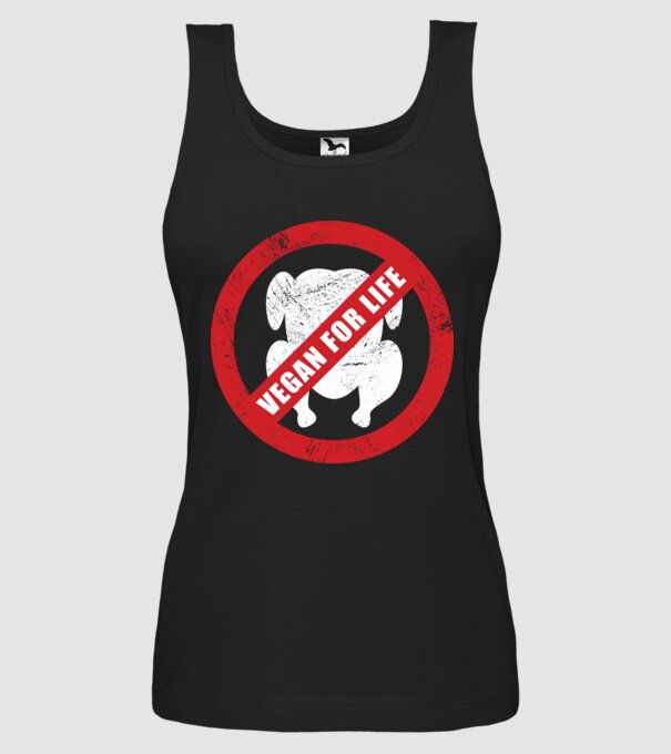 Vegan pe viață model negru pe tricou
