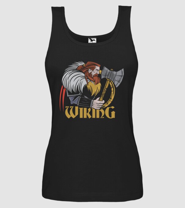 Viking model negru pe tricou