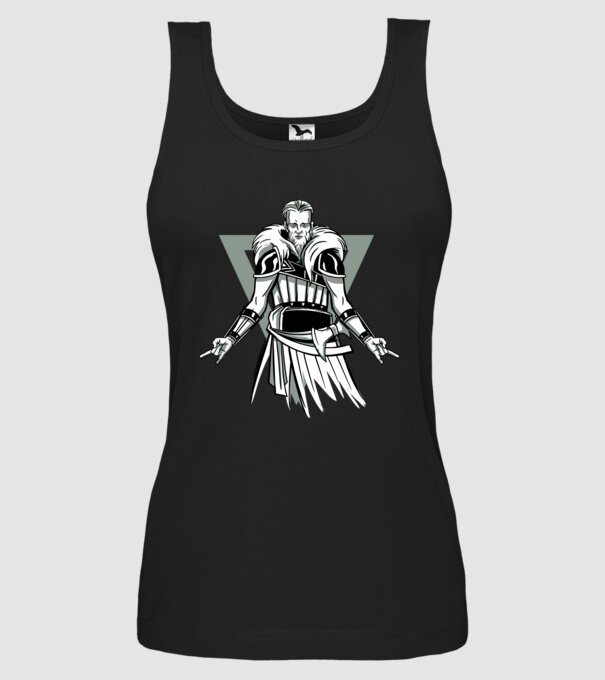 Războinic Viking model negru pe tricou
