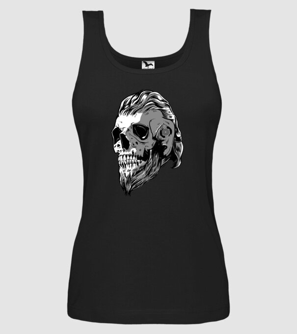 Craniu Viking model negru pe tricou