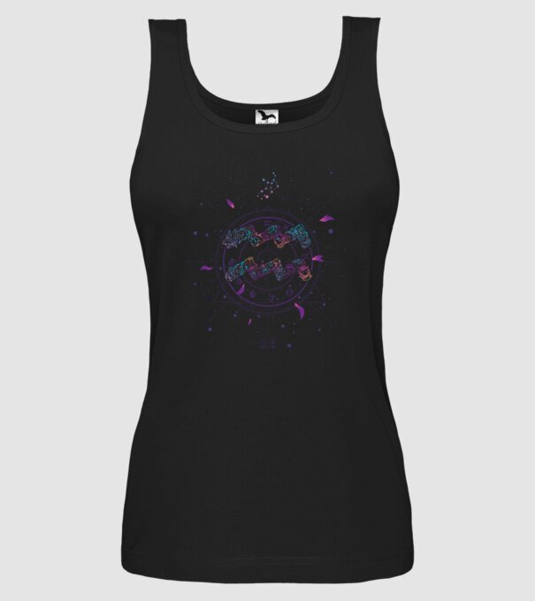 Aquarius Zodiac model negru pe tricou