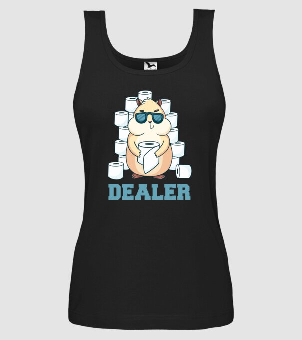 Dealer model negru pe tricou