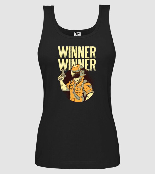 Winner Winner Chicken Dinner PUBG tricou model negru pe tricou