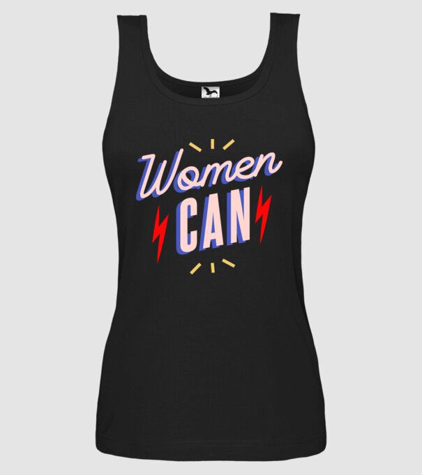 Women Can de Ziua Femeii model negru pe tricou