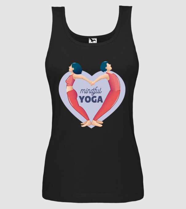 Dragoste Yoga - tricou Yoga model negru pe tricou