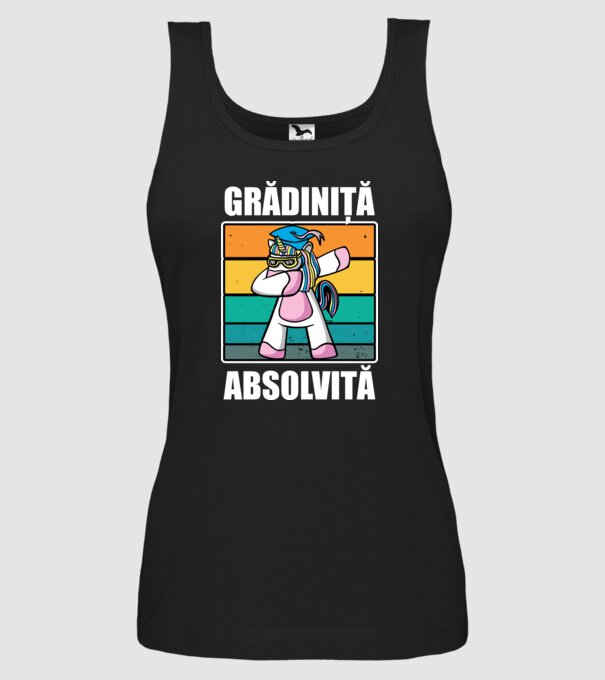 Absolvită grădiniță model negru pe tricou