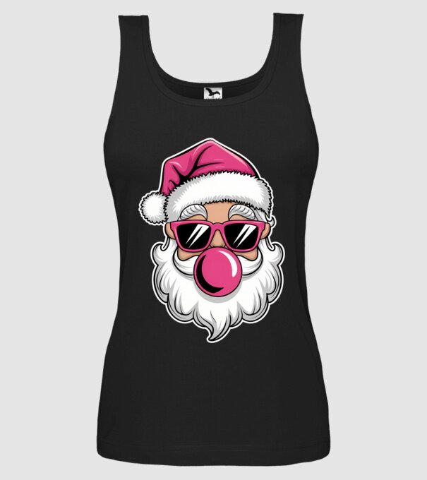 Bubble gum Santa 2 model negru pe tricou