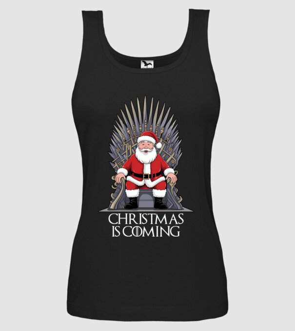 Christmas is Coming Negru model negru pe tricou