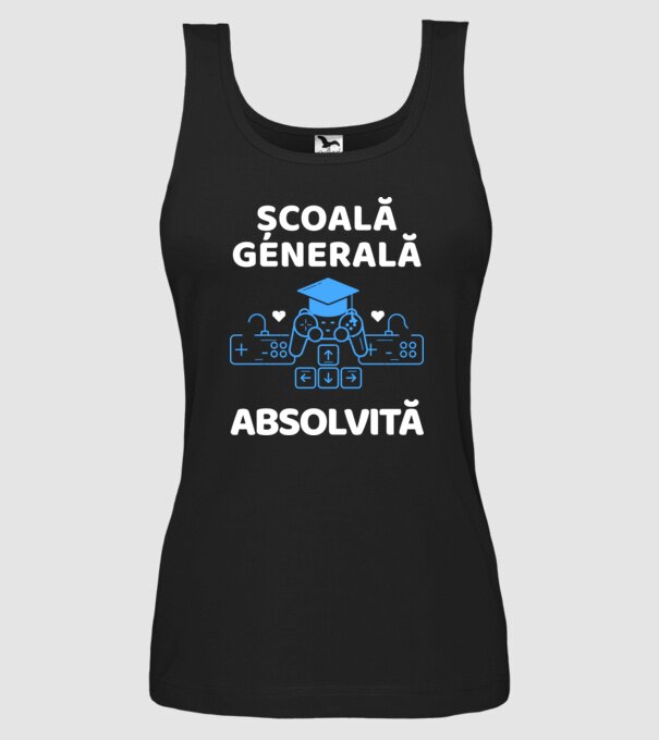 Școală generală absolvită model negru pe tricou