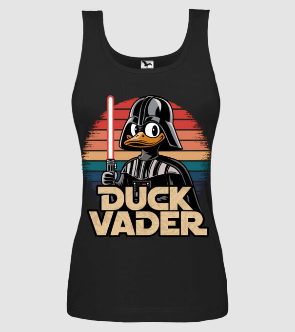 Duck Vader model negru pe tricou