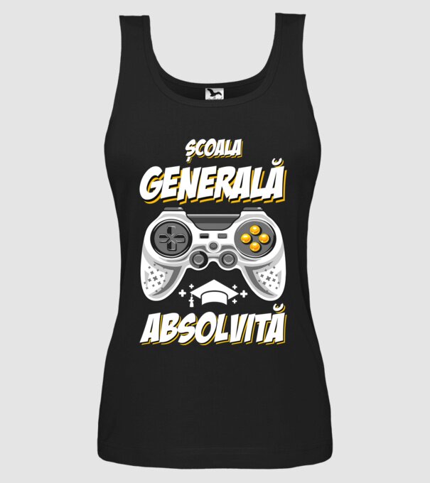 Gameri şcoală școală generală model negru pe tricou