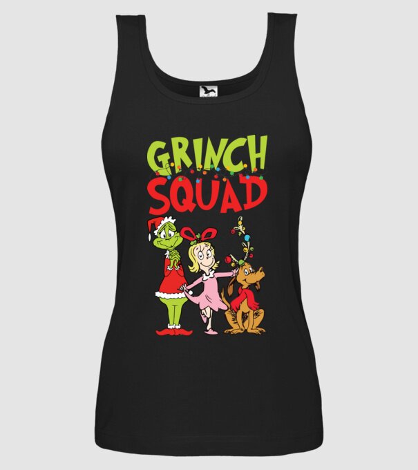 Grinch Squad model negru pe tricou